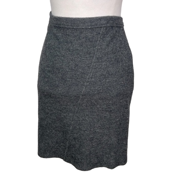 Anthropologie Sparrow Wool Zipper Skirt Gray - Picture 5 of 7